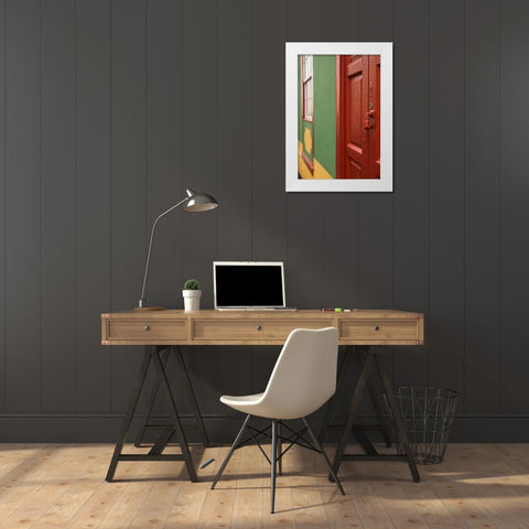 Canary Islands-La Palma Island-San Andres-ornate door knocker White Modern Wood Framed Art Print by Bibikow, Walter