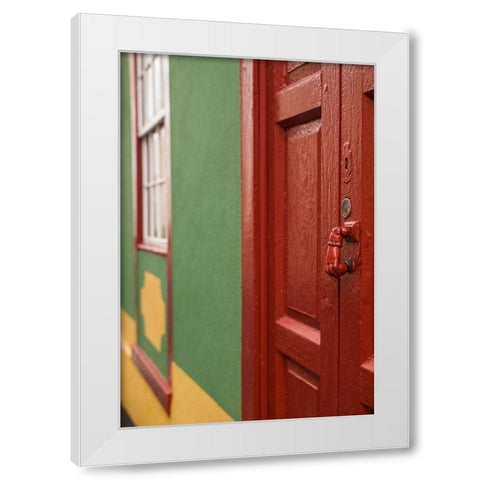 Canary Islands-La Palma Island-San Andres-ornate door knocker White Modern Wood Framed Art Print by Bibikow, Walter