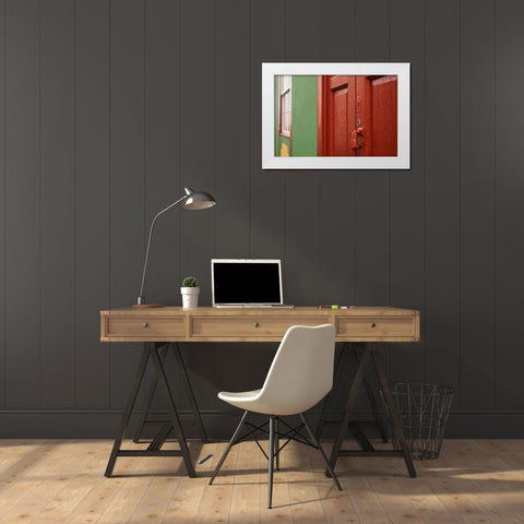 Canary Islands-La Palma Island-San Andres-ornate door knocker White Modern Wood Framed Art Print by Bibikow, Walter