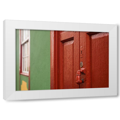 Canary Islands-La Palma Island-San Andres-ornate door knocker White Modern Wood Framed Art Print by Bibikow, Walter