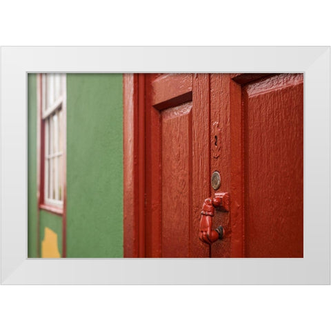 Canary Islands-La Palma Island-San Andres-ornate door knocker White Modern Wood Framed Art Print by Bibikow, Walter
