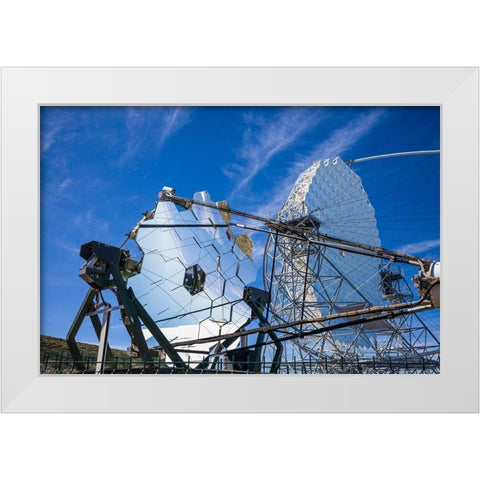 Roque de los Muchachos Observatory-First G-APD Cherenkov Telescope-2011 White Modern Wood Framed Art Print by Bibikow, Walter