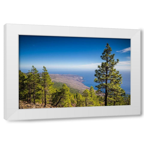 Canary Islands-El Hierro Island-Malpaso Mountain-elevation 1503 meters White Modern Wood Framed Art Print by Bibikow, Walter