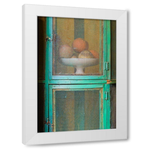 Canary Islands-Tenerife Island-La Orotava-Casa de los Balcones-traditional Canarian house White Modern Wood Framed Art Print by Bibikow, Walter