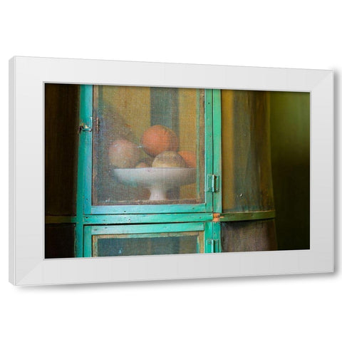 Canary Islands-Tenerife Island-La Orotava-Casa de los Balcones-traditional Canarian house White Modern Wood Framed Art Print by Bibikow, Walter
