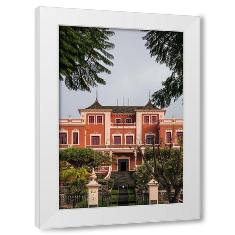 Canary Islands-Tenerife Island-La Orotava-Liceo de Taoro-built in 1928-town social club White Modern Wood Framed Art Print by Bibikow, Walter