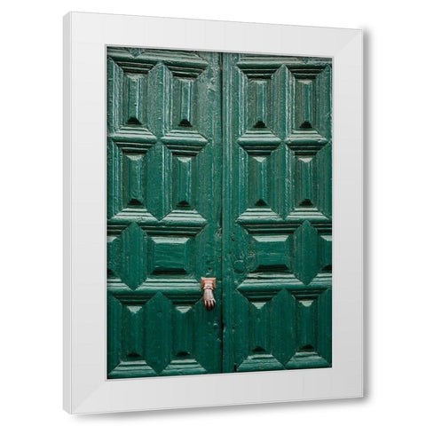 Canary Islands-Tenerife Island-San Cristobal de La Laguna-Convento de San Agustin convent White Modern Wood Framed Art Print by Bibikow, Walter