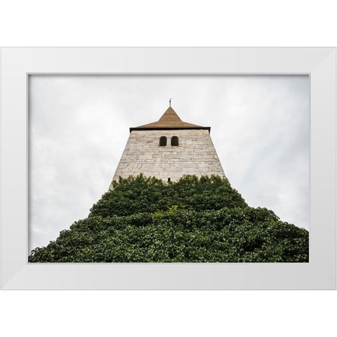 Sweden-Gotland Island-Frojel-Frojel church-exterior White Modern Wood Framed Art Print by Bibikow, Walter