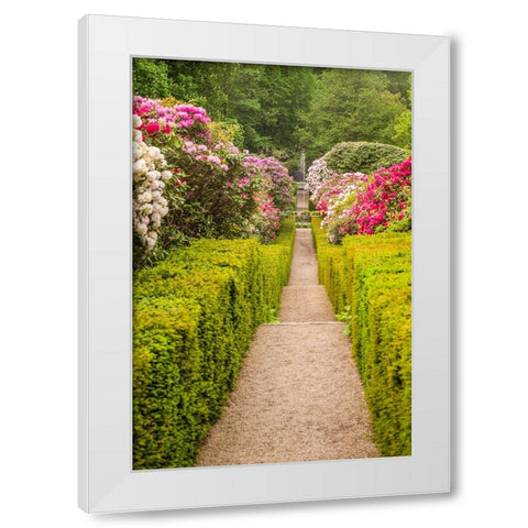 Sweden-Scania-Molle-Krapperups Slott castle-ancient home of the Gyllenstierna family-public garden- White Modern Wood Framed Art Print by Bibikow, Walter