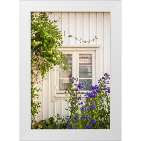 Sweden-Bohuslan-Smogen-house detail White Modern Wood Framed Art Print by Bibikow, Walter