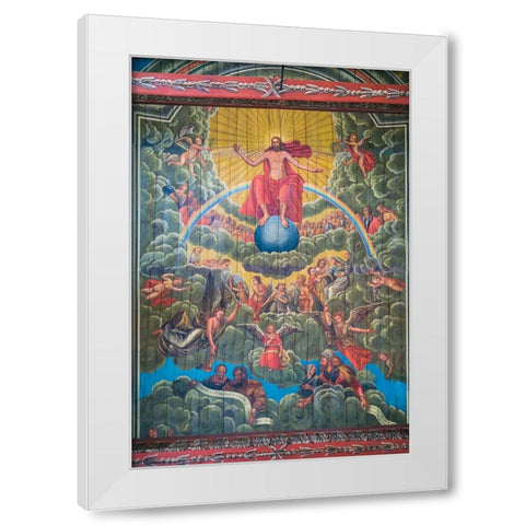 Sweden-Bohuslan-Dingle-Svarteborgs church-interior White Modern Wood Framed Art Print by Bibikow, Walter