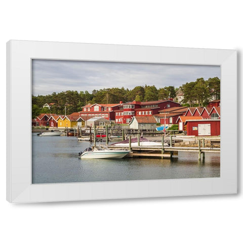 Sweden-Bohuslan-Tjorn Island-Tjorn-Goteborg University Love Center White Modern Wood Framed Art Print by Bibikow, Walter