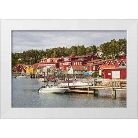 Sweden-Bohuslan-Tjorn Island-Tjorn-Goteborg University Love Center White Modern Wood Framed Art Print by Bibikow, Walter