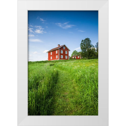 Sweden-Varmland-Marbacka-estate of first female writer to win the Noble Prize of Literature-Selma L White Modern Wood Framed Art Print by Bibikow, Walter
