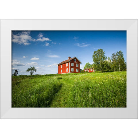 Sweden-Varmland-Marbacka-estate of first female writer to win the Noble Prize of Literature-Selma L White Modern Wood Framed Art Print by Bibikow, Walter
