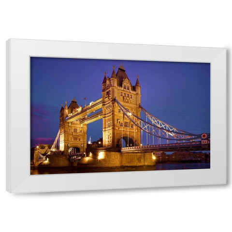 England-London The Tower Bridge White Modern Wood Framed Art Print by Jaynes Gallery