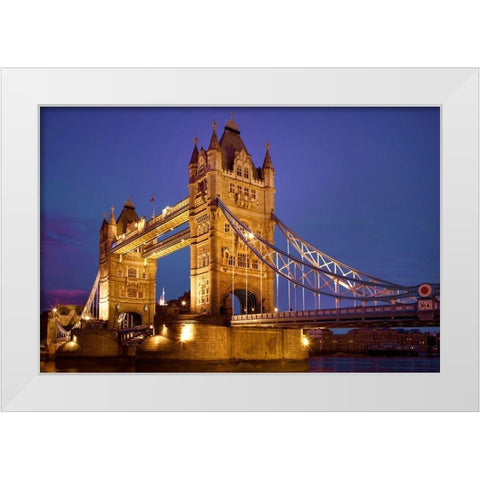 England-London The Tower Bridge White Modern Wood Framed Art Print by Jaynes Gallery