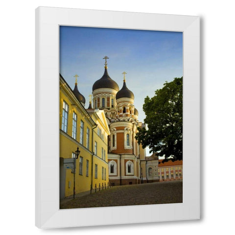 Estonia, Tallinn Alexander Nevsky Cathedral White Modern Wood Framed Art Print by Zuckerman, Jim