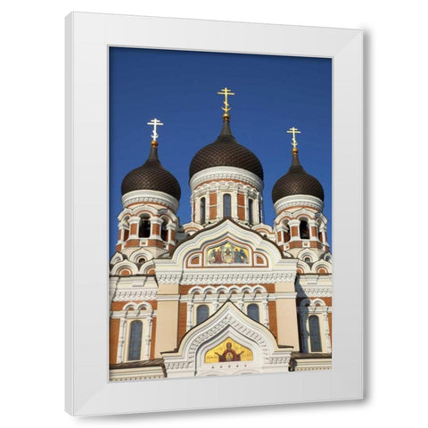 Estonia, Tallinn Alexander Nevsky Cathedral White Modern Wood Framed Art Print by Zuckerman, Jim