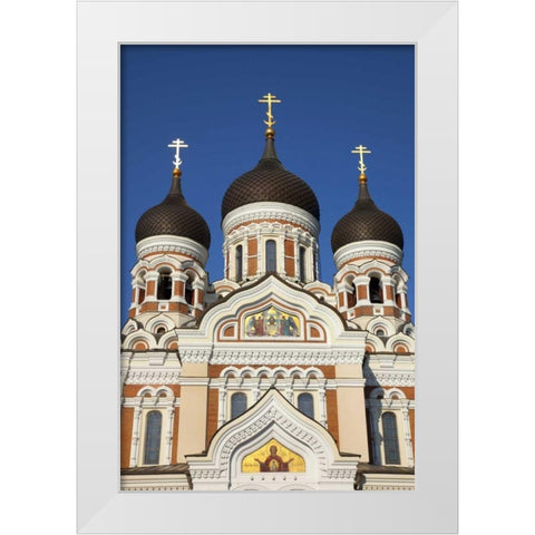 Estonia, Tallinn Alexander Nevsky Cathedral White Modern Wood Framed Art Print by Zuckerman, Jim