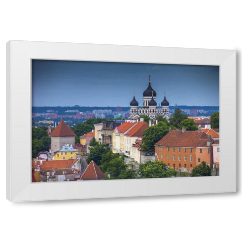 Estonia, Tallinn Alexander Nevsky Cathedral White Modern Wood Framed Art Print by Zuckerman, Jim