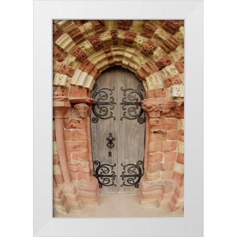 The Orkney Islands, Cathedral of St Magnus White Modern Wood Framed Art Print by Morris, Arthur