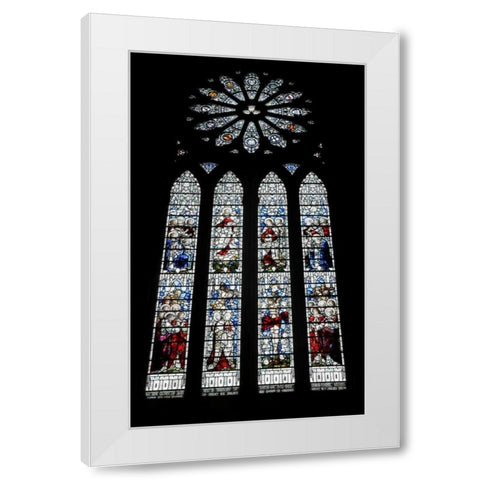 The Orkney Isl, Kirkwall Cathedral of St Magnus White Modern Wood Framed Art Print by Morris, Arthur