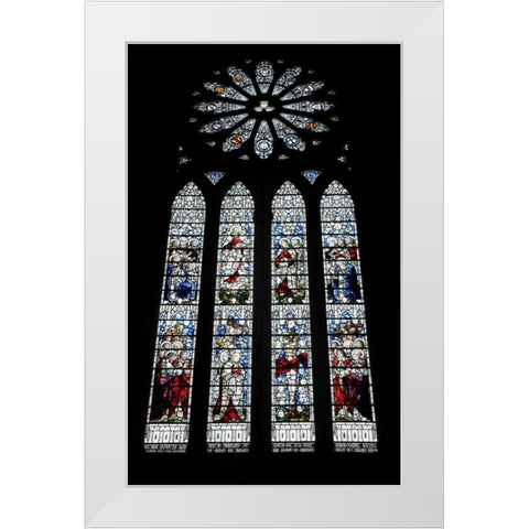 The Orkney Isl, Kirkwall Cathedral of St Magnus White Modern Wood Framed Art Print by Morris, Arthur