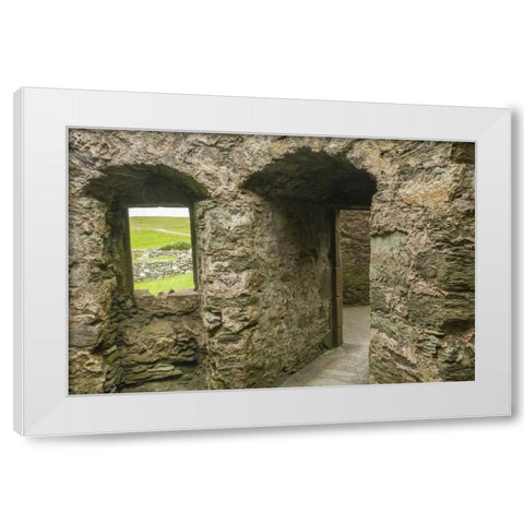 Scotland, Shetland Islands Muness Castle ruins White Modern Wood Framed Art Print by Illg, Cathy and Gordon