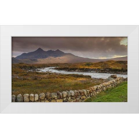Enchanted Waters of Sligachan Old Bridge Isle of Skye-Scotland White Modern Wood Framed Art Print by Norring, Tom
