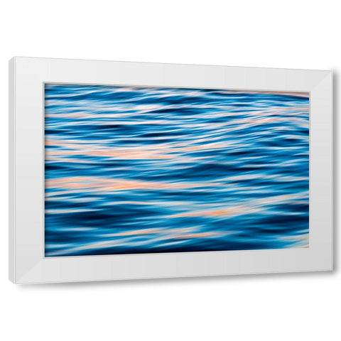 Ocean waves at sunset-Greenland White Modern Wood Framed Art Print by Su, Keren