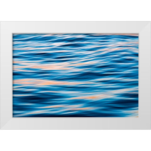 Ocean waves at sunset-Greenland White Modern Wood Framed Art Print by Su, Keren