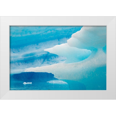 Close up of blue ice in the fjord of Narsarsuaq-Greenland White Modern Wood Framed Art Print by Su, Keren