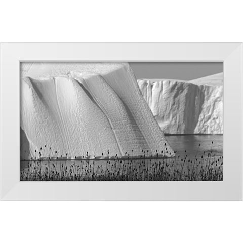 Icebergs of Sermermiut-Ilulissat-Greenland White Modern Wood Framed Art Print by Su, Keren