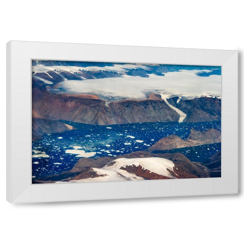 Aerial view of Greenland White Modern Wood Framed Art Print by Su, Keren