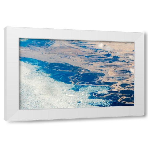 Aerial view of Greenland White Modern Wood Framed Art Print by Su, Keren