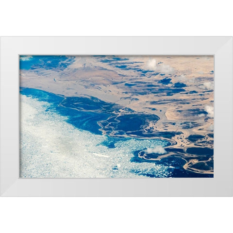 Aerial view of Greenland White Modern Wood Framed Art Print by Su, Keren
