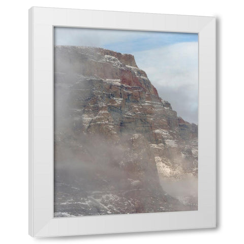 Storen Island-frozen into the sea ice of the Uummannaq fjord system during winter-Greenland-Danish  White Modern Wood Framed Art Print by Zwick, Martin