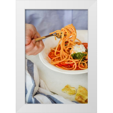 Pasta White Modern Wood Framed Art Print by Majority World CIC