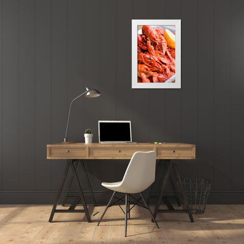 Crayfish close-up White Modern Wood Framed Art Print by Majority World CIC