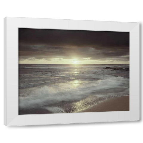 California, San Diego Sunset Cliffs beach White Modern Wood Framed Art Print by Talbot Frank, Christopher