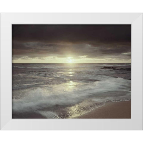 California, San Diego Sunset Cliffs beach White Modern Wood Framed Art Print by Talbot Frank, Christopher