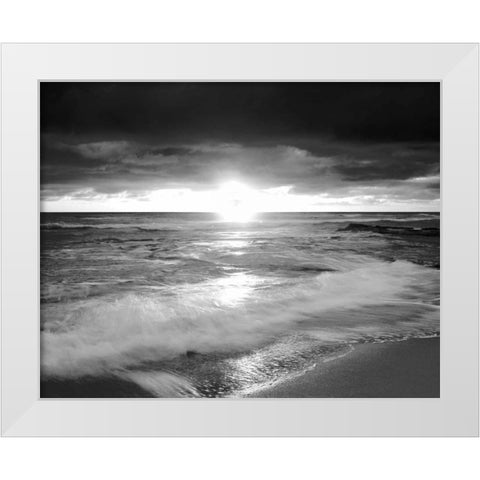 California, San Diego Sunset Cliffs beach White Modern Wood Framed Art Print by Talbot Frank, Christopher