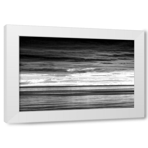 Washington Sunrise on Strait of Juan de Fuca White Modern Wood Framed Art Print by Paulson, Don