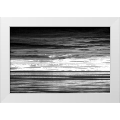 Washington Sunrise on Strait of Juan de Fuca White Modern Wood Framed Art Print by Paulson, Don