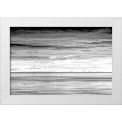 Washington Sunrise on Strait of Juan de Fuca White Modern Wood Framed Art Print by Paulson, Don