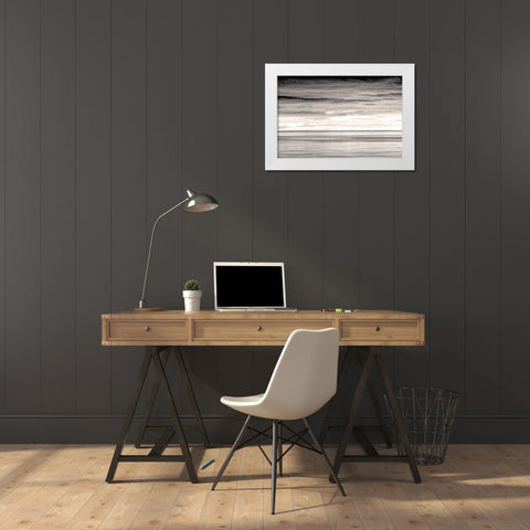 Washington Sunrise on Strait of Juan de Fuca White Modern Wood Framed Art Print by Paulson, Don