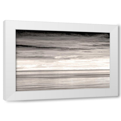 Washington Sunrise on Strait of Juan de Fuca White Modern Wood Framed Art Print by Paulson, Don