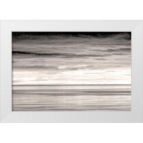Washington Sunrise on Strait of Juan de Fuca White Modern Wood Framed Art Print by Paulson, Don