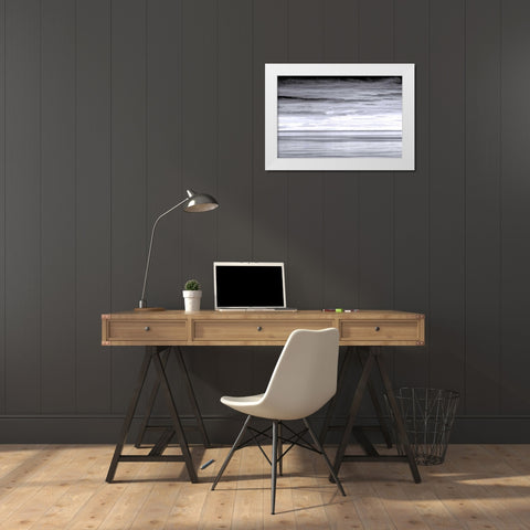 Washington Sunrise on Strait of Juan de Fuca White Modern Wood Framed Art Print by Paulson, Don